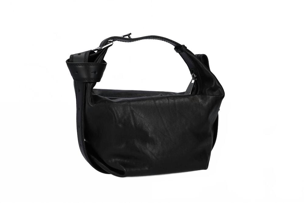 NEW ZADIG & VOLTAIRE le cacilia leather shoulder bag in black